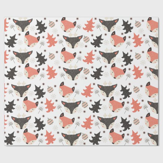 Weihnachtsskandinavische Tiere verpacken Papier Geschenkpapier (Flach)