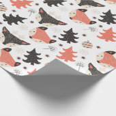 Weihnachtsskandinavische Tiere verpacken Papier Geschenkpapier (Ecke)