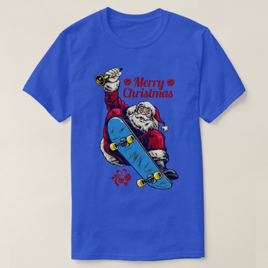 Weihnachtsskateboarding santa 33 T-Shirt (Design vorne)