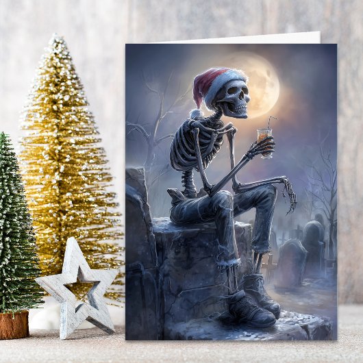 Weihnachtsskelett Feiertagskarte