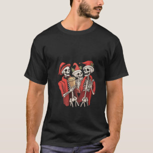 Weihnachtsskelett mit einem Lächeln am Schädel tri T-Shirt