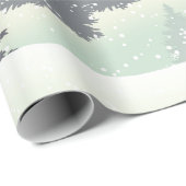 Weihnachtsskifahrer in den Winterferien Geschenkpapier (Rolleneckpunkt)