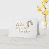 Weihnachtsskripte mit Baby Footprints Karte (Gelbe Blume)