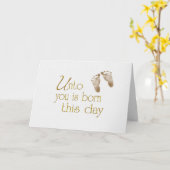 Weihnachtsskripte mit Baby Footprints Karte (Gelbe Blume)