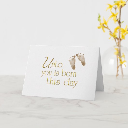 Weihnachtsskripte mit Baby Footprints Karte (Gelbe Blume)