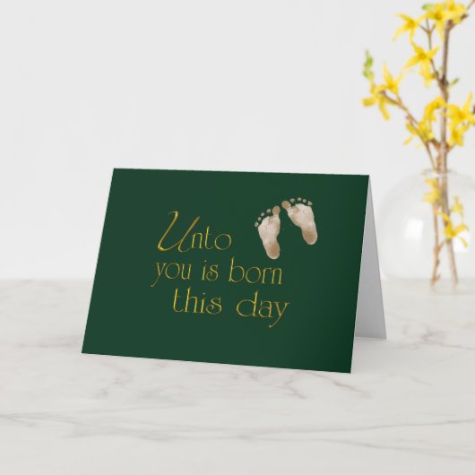 Weihnachtsskripte mit Baby Footprints Karte (Gelbe Blume)
