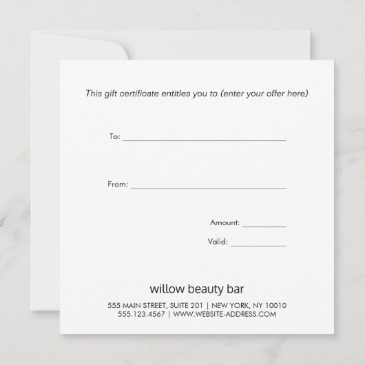 Weihnachtsskriptzertifikat (Rückseite)