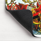 Weihnachtssleih und Rentiere Mousepad (Ecke)