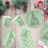 Weihnachtssnacks im Grünen Party Sockelschild