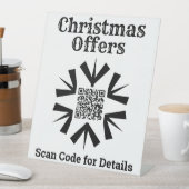 Weihnachtssnowflake mit QR-Code Sockelschild (In Situ)