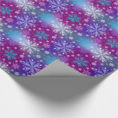 Weihnachtssnowflakes Muster Geschenkpapier (Ecke)