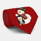Weihnachtssnowman-Feiertags-Krawatte Krawatte (Gerollt)
