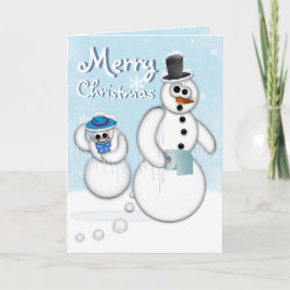 WeihnachtsSnowman kacken Karte