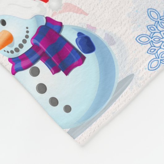 Weihnachtssnowman Surface Pattern Fleecedecke (Ecke)
