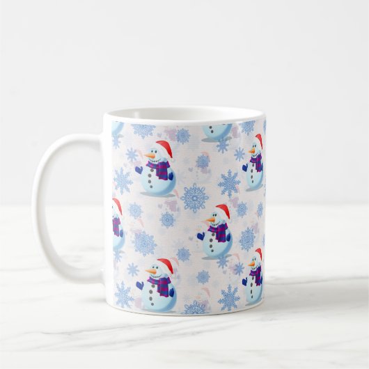 Weihnachtssnowman Surface Pattern Kaffeetasse (Links)