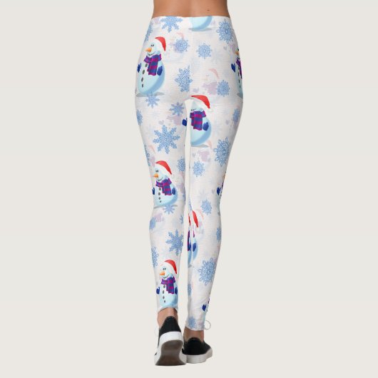 Weihnachtssnowman Surface Pattern Leggings (Rückseite)