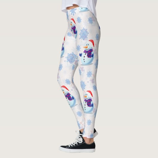 Weihnachtssnowman Surface Pattern Leggings (Links)