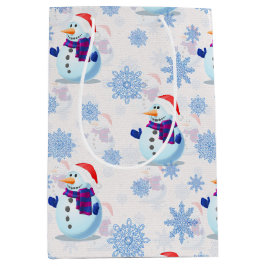 Weihnachtssnowman Surface Pattern Mittlere Geschenktüte