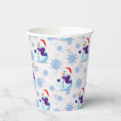 Weihnachtssnowman Surface Pattern Pappbecher (Links)