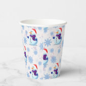 Weihnachtssnowman Surface Pattern Pappbecher (Rechts)