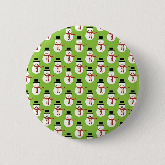 Weihnachtssnowmen Muster Button (Vorderseite)