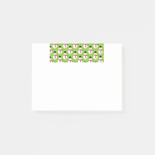 Weihnachtssnowmen Muster Post-it Klebezettel (Vorderseite)