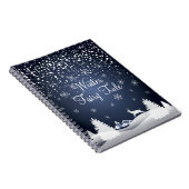 Weihnachtssnowy-Märchen-Fantasie-Wald Notizblock (Rechte Seite)