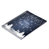 Weihnachtssnowy-Märchen-Fantasie-Wald Notizblock (Linke Seite)