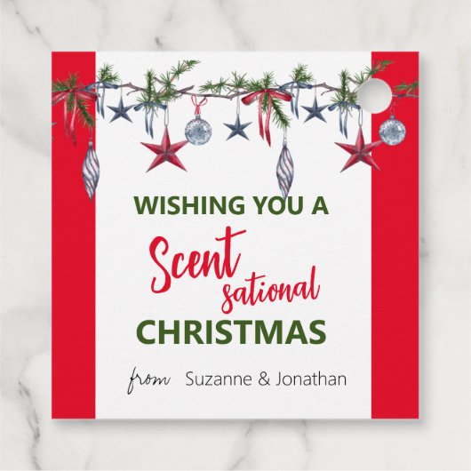 Weihnachtssoap Candle Scentsational Geschenkanhänger (Rückseite)