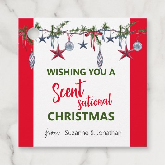 Weihnachtssoap Candle Scentsational Geschenkanhänger (Vorderseite)