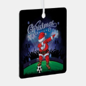 Weihnachtssoccer Ornament Aus Metall (Vorderseite Rechts)