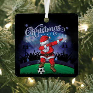 Weihnachtssoccer Ornament Aus Metall