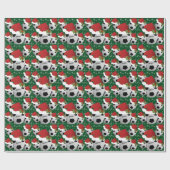 Weihnachtssoccer | Personalisieren Geschenkpapier (Flach)