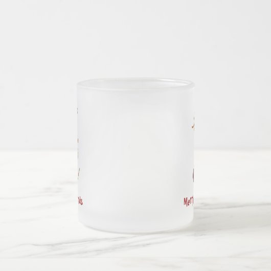 Weihnachtssock-Affe-Tasse Mattglastasse (Mittel)