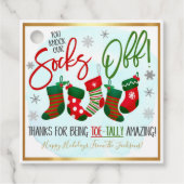 Weihnachtssockchen Geschenkanhänger (Vorderseite)