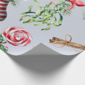 Weihnachtssocke/Blaumuster Geschenkpapier (Ecke)