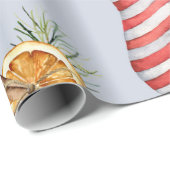 Weihnachtssocke/Blaumuster Geschenkpapier (Rolleneckpunkt)
