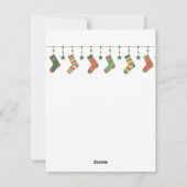 Weihnachtssocke bunt feiertagskarte (Rückseite)