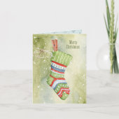Weihnachtssocke Karte (Vorderseite)