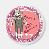 Weihnachtssocke Monkey Santa Magnet (Vorne)