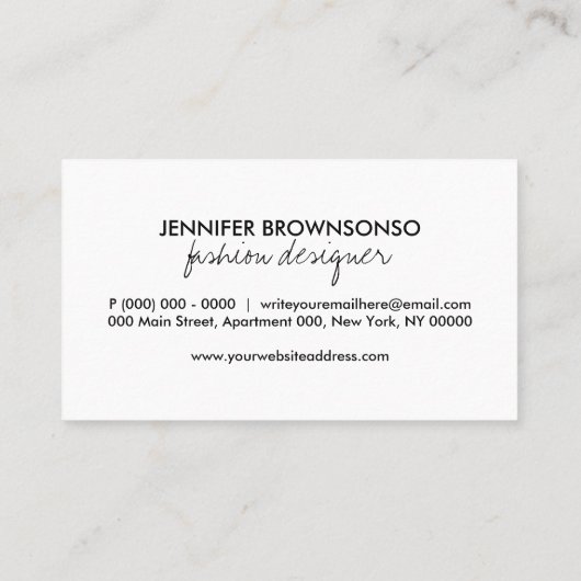 Weihnachtssocke Visitenkarte (Rückseite)