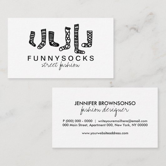 Weihnachtssocke Visitenkarte (Vorne/Hinten)