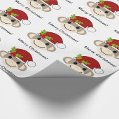 Weihnachtssocken-Affe-Packpapier Geschenkpapier (Ecke)