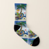 Weihnachtssocken, Beach Bum Santa Socken (Links - Innen)