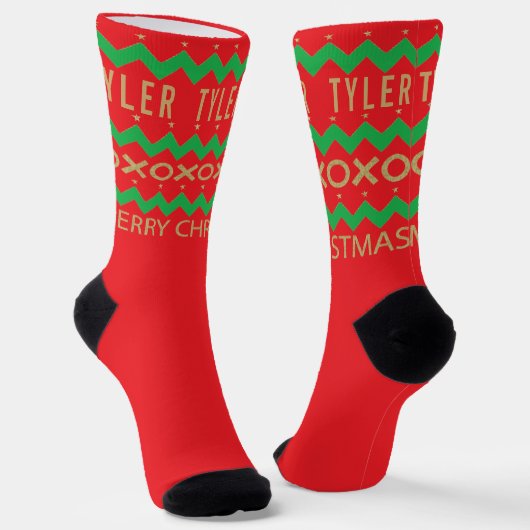 Weihnachtssocken Chevron-Design Socken (Gewinkelt)