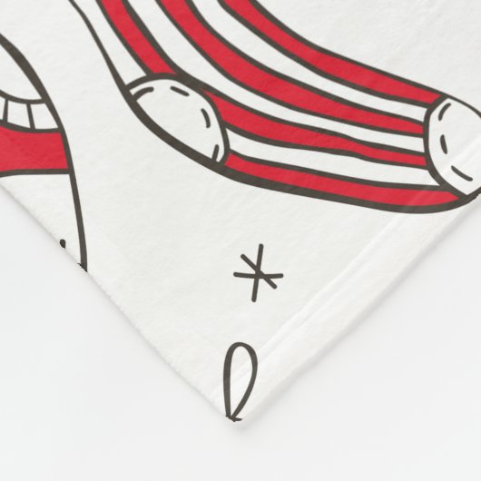 Weihnachtssocken Fleecedecke (Ecke)