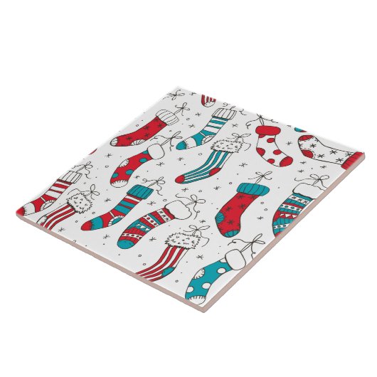 Weihnachtssocken Fliese (Seite)