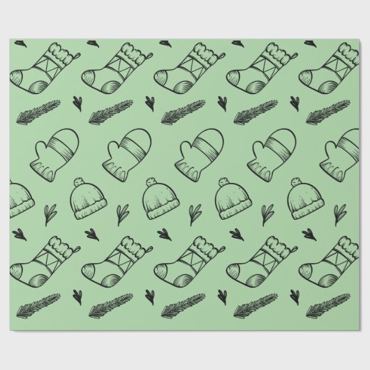 Weihnachtssocken Geschenkpapier (Flach)