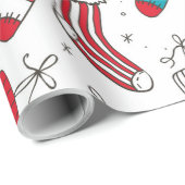 Weihnachtssocken Geschenkpapier (Rolleneckpunkt)