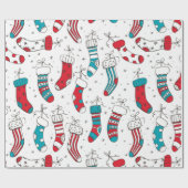 Weihnachtssocken Geschenkpapier (Flach)